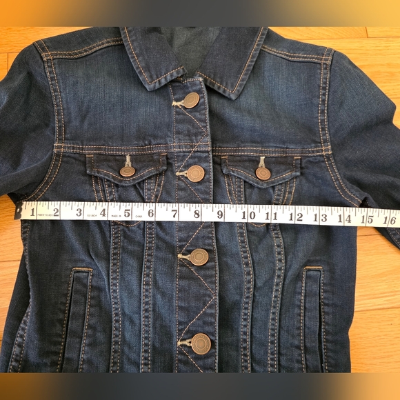 American Eagle Jean Jacket, XSmall, Dark Blue - Picture 6 of 8